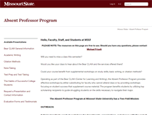 Tablet Screenshot of absentprof.missouristate.edu