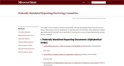 Desktop Screenshot of federallymandated.missouristate.edu