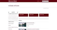 Desktop Screenshot of calendar.missouristate.edu