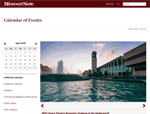 Tablet Screenshot of calendar.missouristate.edu