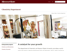 Tablet Screenshot of chemistry.missouristate.edu