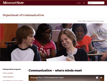 Tablet Screenshot of communication.missouristate.edu