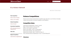 Desktop Screenshot of k12science.missouristate.edu
