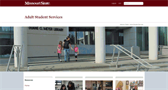 Desktop Screenshot of adultstudents.missouristate.edu