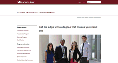 Desktop Screenshot of mba.missouristate.edu