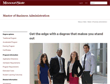 Tablet Screenshot of mba.missouristate.edu