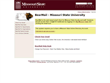 Tablet Screenshot of bearmail.missouristate.edu