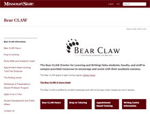 Tablet Screenshot of bearclaw.missouristate.edu