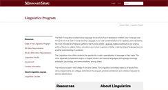 Desktop Screenshot of linguistics.missouristate.edu