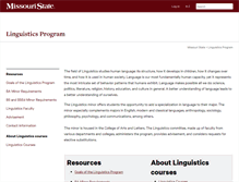 Tablet Screenshot of linguistics.missouristate.edu