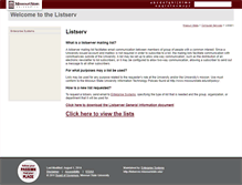 Tablet Screenshot of listserver.missouristate.edu