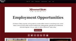 Desktop Screenshot of jobs.missouristate.edu