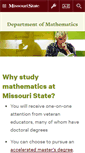 Mobile Screenshot of math.missouristate.edu